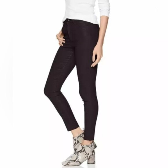 NWT JOE’S THE CHARLIE High Rise Coated Skinny Ankle Brown Pants Size 24 - Picture 2 of 16